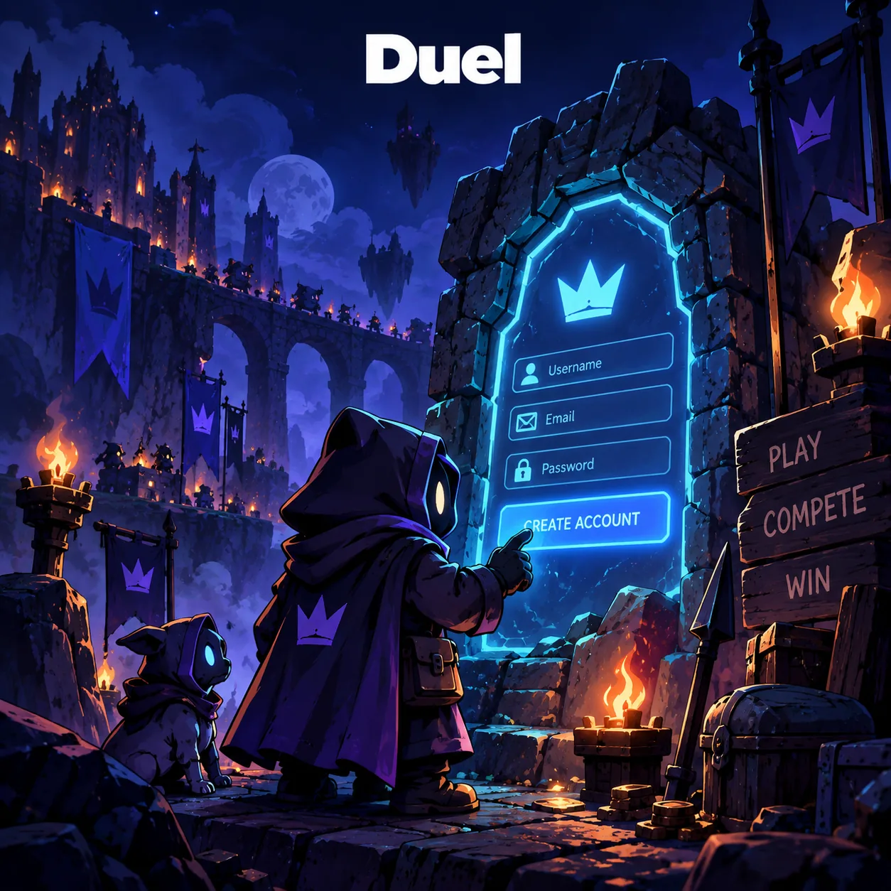 Duel Casino registration gateway artwork
